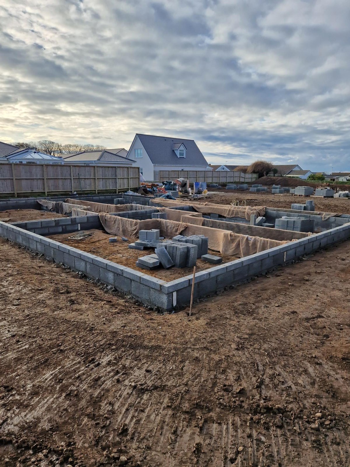 Glasfryn footings