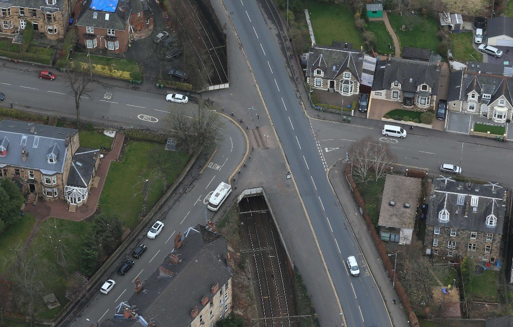 Vital improvement work to begin on two Glasgow railway bridges: Crosshill bridges aerial
