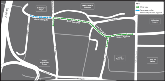 Great George Street diversion map