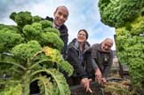 Shettleston Community Growing Project: Local Government and Community Empowerment Minister Marco Biagi meets Julie Christie and  Norrie Holmes at Shettleston Community Growing Project
Pic Peter Devlin