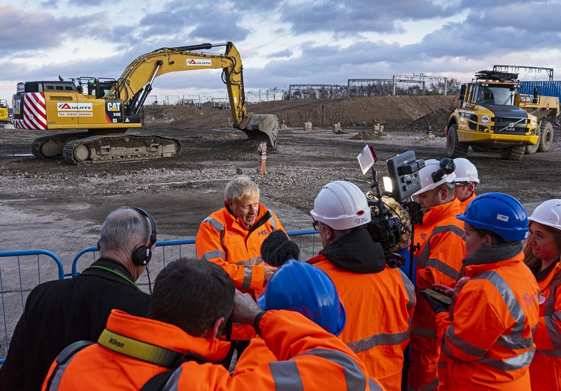 Prime Minister Boris Johnson Curzon Street Station Visit February 2020