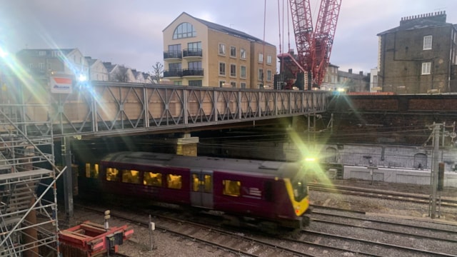 Railway reopens following successful £19m Christmas investment between London St Pancras and Bedford: Agar Grove new bridge deck 2