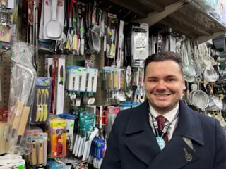 Councillor Joshua Roberts on the day of action