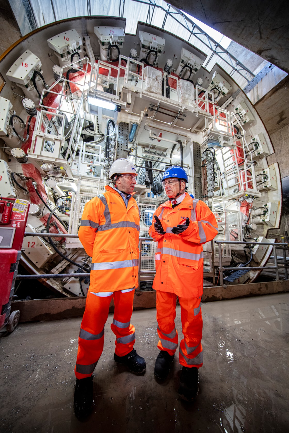 Rail Minister and new CEO at Old Oak Common station box to see the two TBMs preparing to build HS2 to Euston