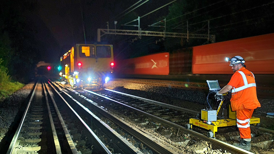 Overnight railway improvement work