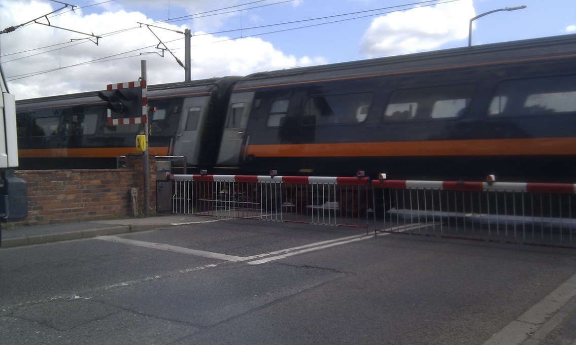 Rossington level crossing, South Yorkshire: trains travelling in excess of 120mph