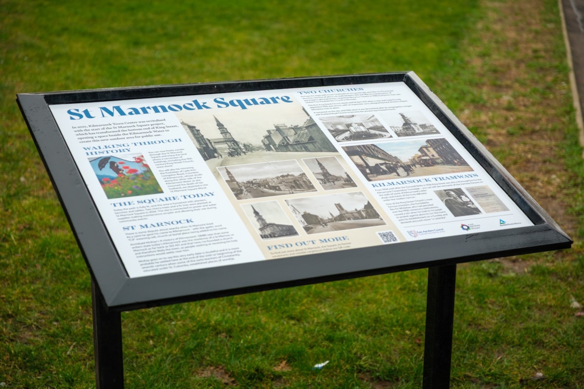 St Marnock Square interpretation Board