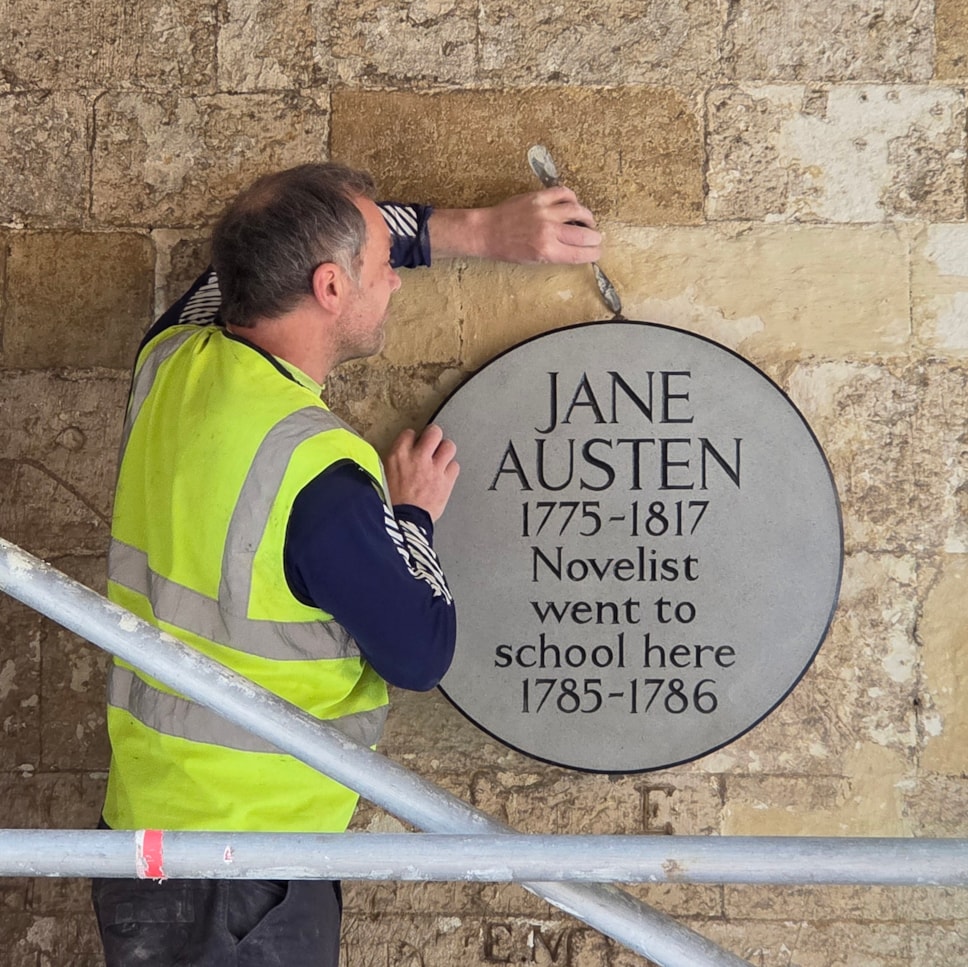 Jane Austen Plaque Abbey Gateway
