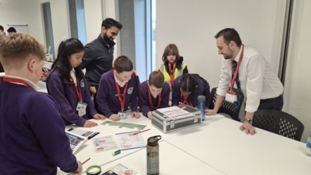 Photo 1 - Primary School students take part in a STEM workshop at BAE Systems