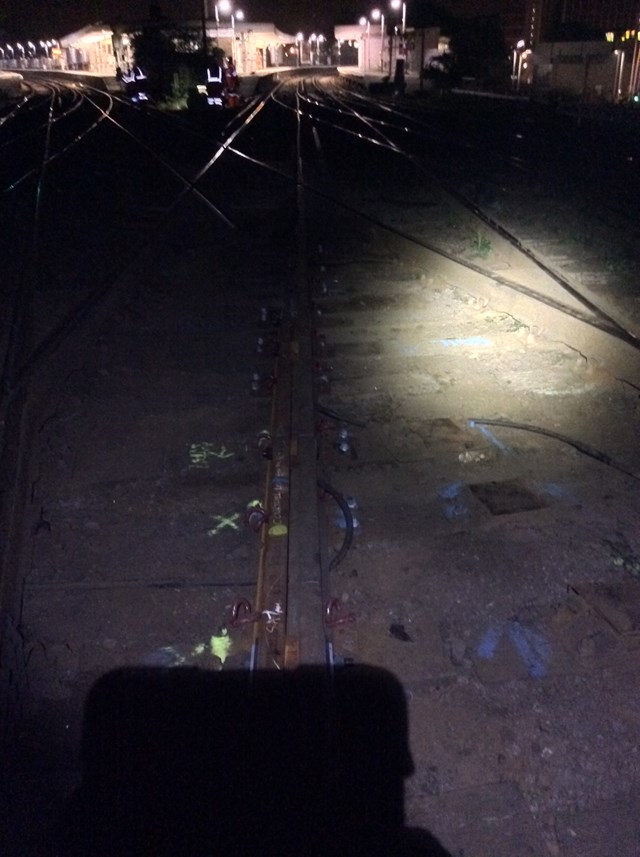 KENT: Trains diverted after rail equipment damaged: Lewisham: a broken diamond crossing is removed overnight by Network Rail staff (Sept 30)