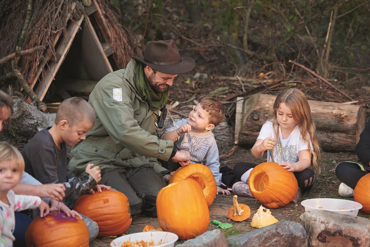 Nature Rockz Pumpkin Making for Halloween