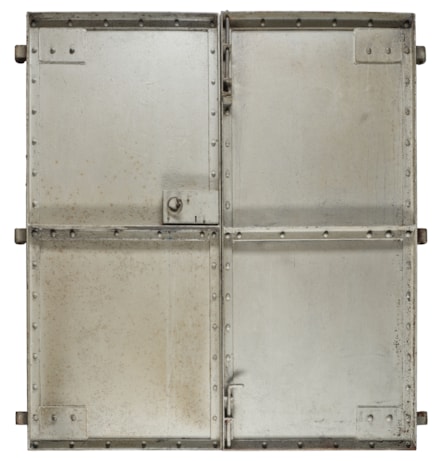 A pair of steel blast doors from East Kilbride, early 1950s. Photo National Museums Scotland 