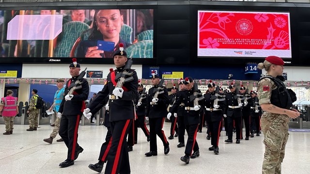 Armed Forces arrive at London Waterloo 3: Armed Forces arrive at London Waterloo 3
