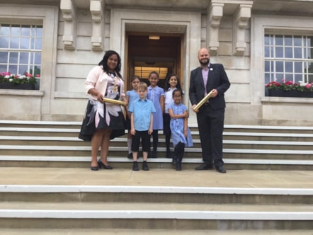 Speaker Adejare, Eshaal, Azima, Maariyah, Gabriel, Lara, Mayor Glanville