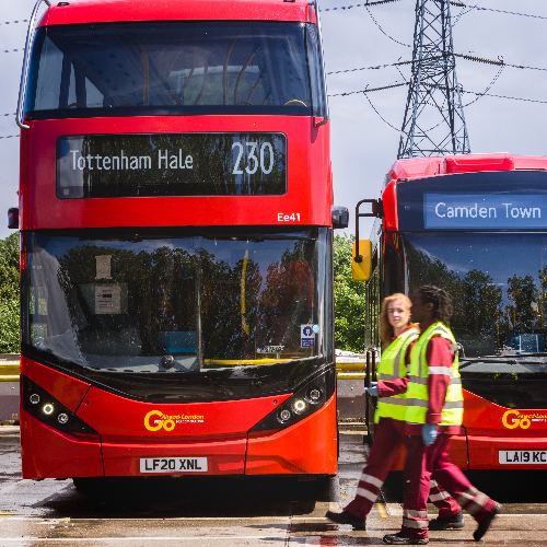 London's Northumberland Park Electric Bus Garage