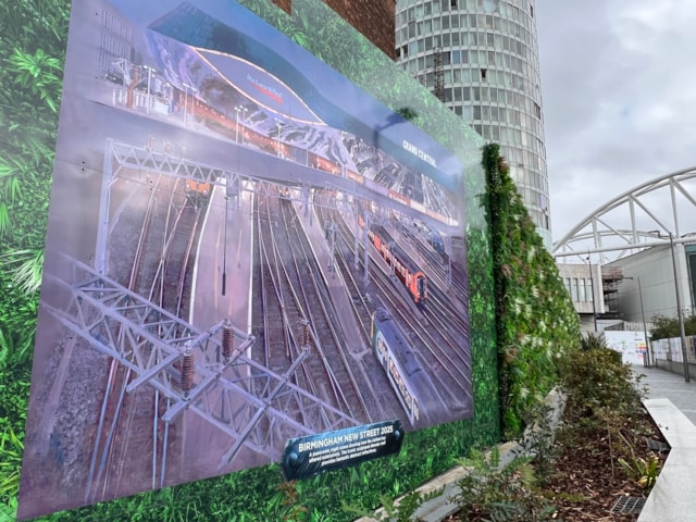 Birmingham New Street artwork towards Rotunda: Birmingham New Street artwork towards Rotunda