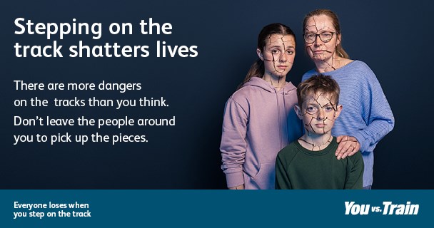 New safety warning as over a quarter of adults in the South East say they would risk everything to get their wallet, keys or phone off the tracks: Shattered Lives Trespass-2