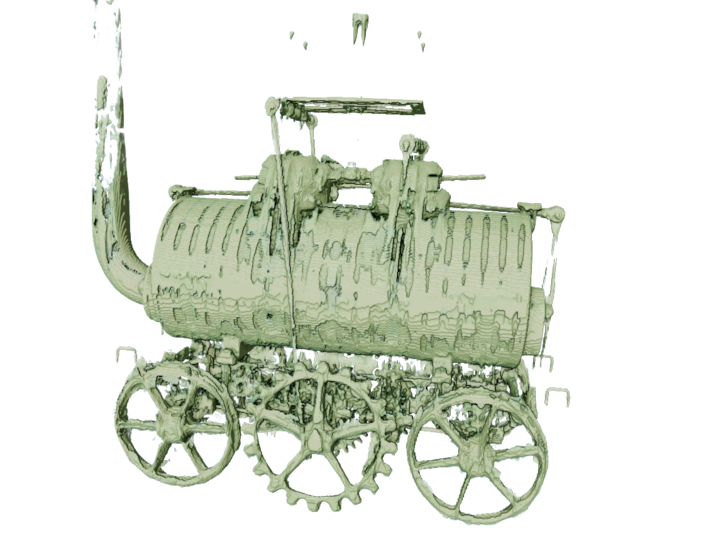 Miniature loco scans: Leeds Industrial Museum’s incredible miniature recreation of a pioneering early steam locomotive recently underwent a detailed CT X-Ray survey using sophisticated equipment at the University of Leeds.
The resulting images show how the precious model, made for the famed engineer Matthew Murray in 1811, replicated the revolutionary mechanics of its full-sized counterparts and in turn helped power a worldwide boom in the railway industry.