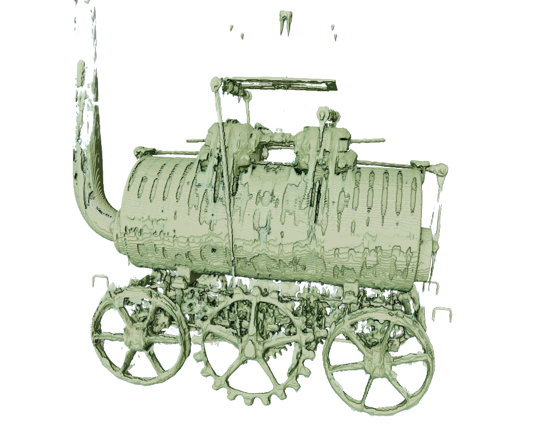 Miniature loco scans: Leeds Industrial Museum’s incredible miniature recreation of a pioneering early steam locomotive recently underwent a detailed CT X-Ray survey using sophisticated equipment at the University of Leeds.
The resulting images show how the precious model, made for the famed engineer Matthew Murray in 1811, replicated the revolutionary mechanics of its full-sized counterparts and in turn helped power a worldwide boom in the railway industry.